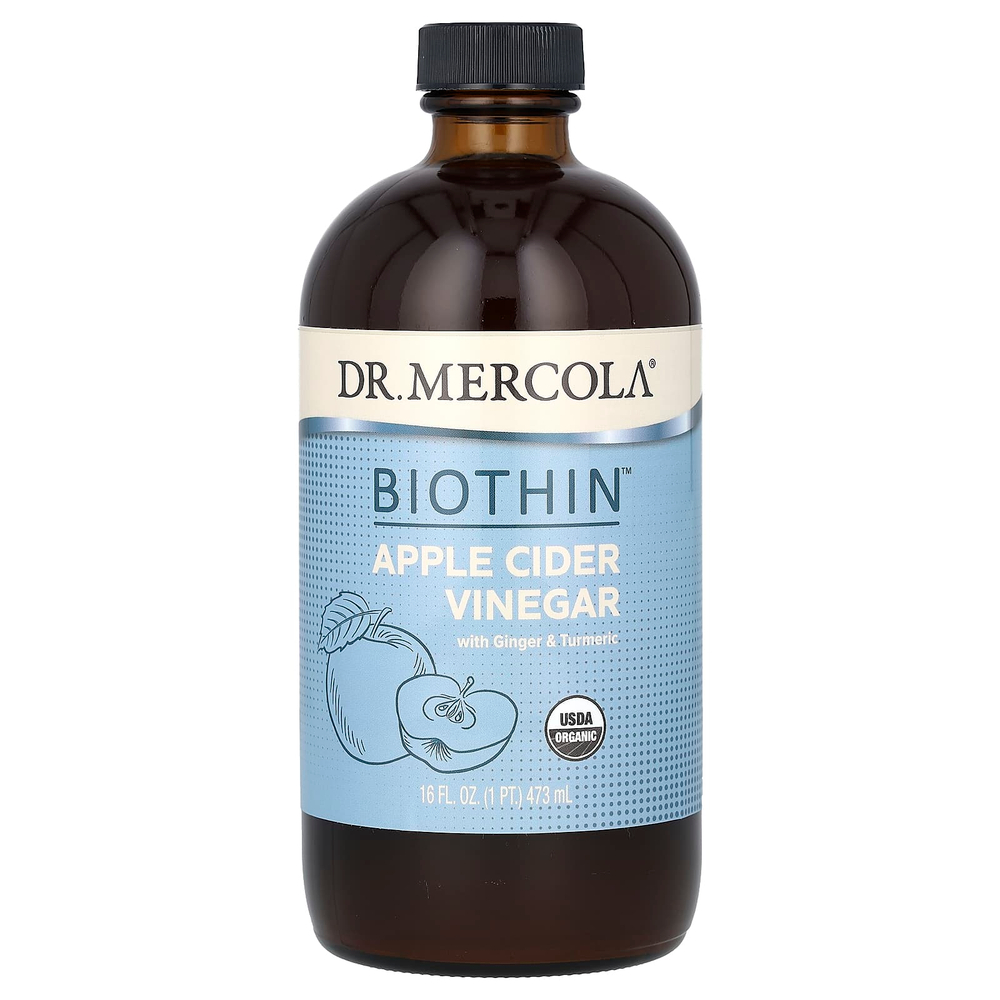 Dr. Mercola, Biothin, яблочный уксус с имбирем и куркумой, 473 мл (16 жидк. унций)