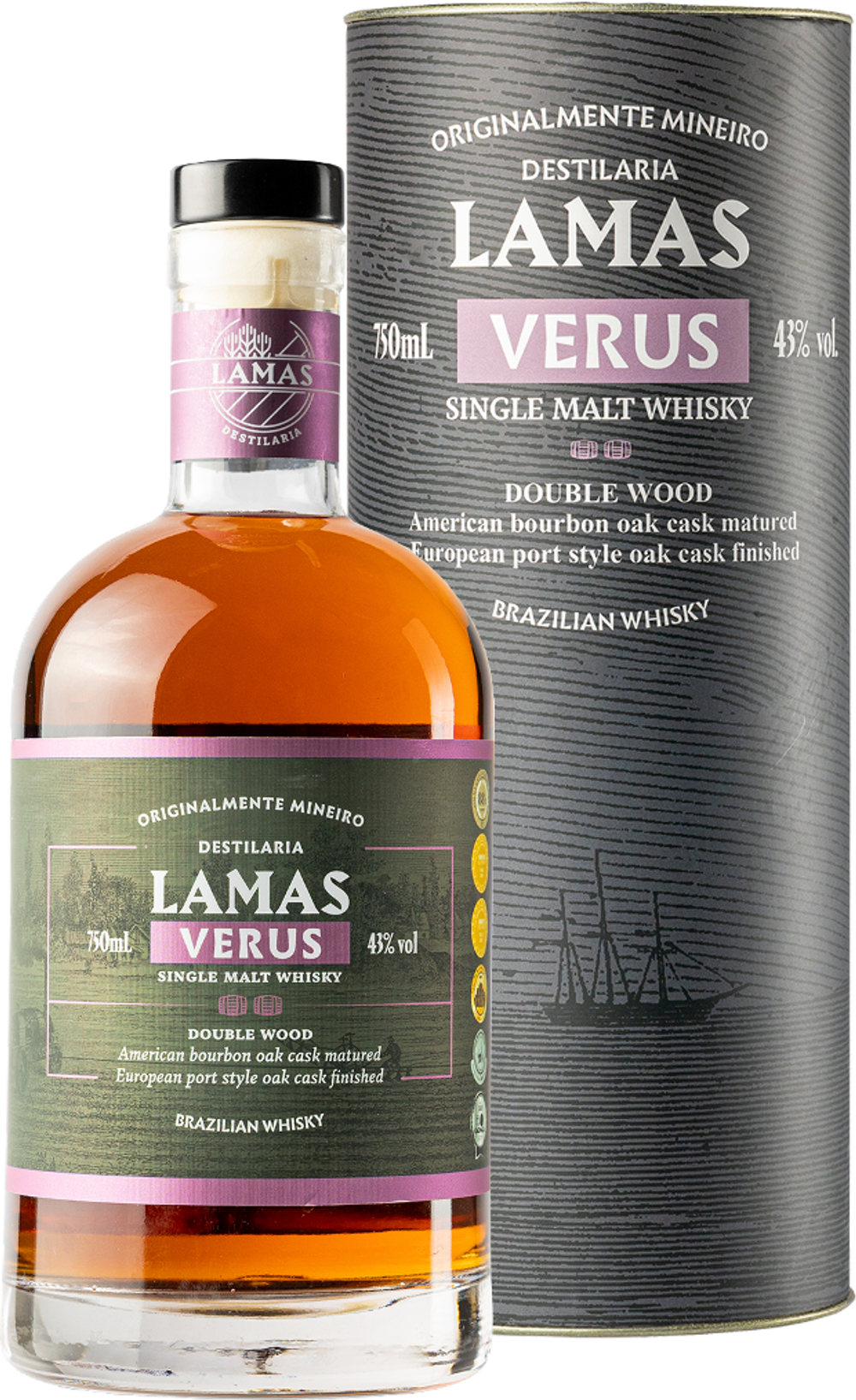 Виски Lamas Verus Double Wood, 0.75 л
