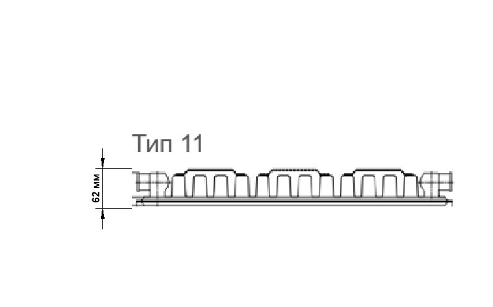 Радиатор стальной AXIS Classic тип 11, 500 x 600 мм (730 Вт)