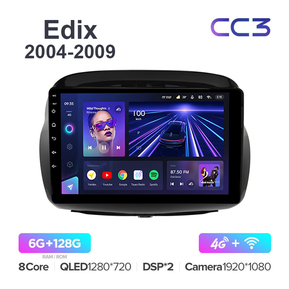 Teyes CC3 10,2"для Honda Edix 2004-2009