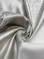 Жаккард шелк с ацетатом серебристый с китайским рисунком