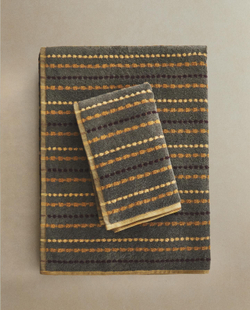 Zara Home - Банное полотенце с текстурой в горошек и контрастных цветов, разноцветный, 30х50 см