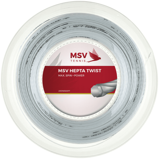 Теннисная струна MSV Hepta Twist WH - 1.3 Reel (200м), арт. 3740