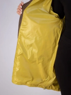 Пальто из натуральной кожи с капюшоном