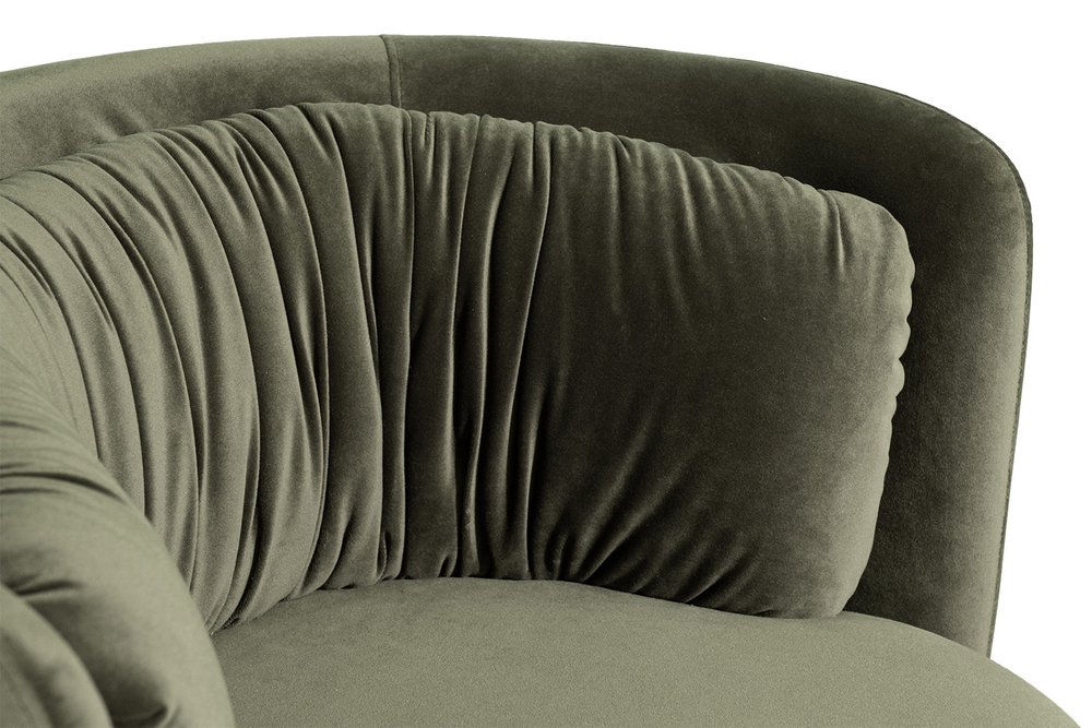 Кресло поворотное велюровое 76х72х71см Garda Decor зеленое