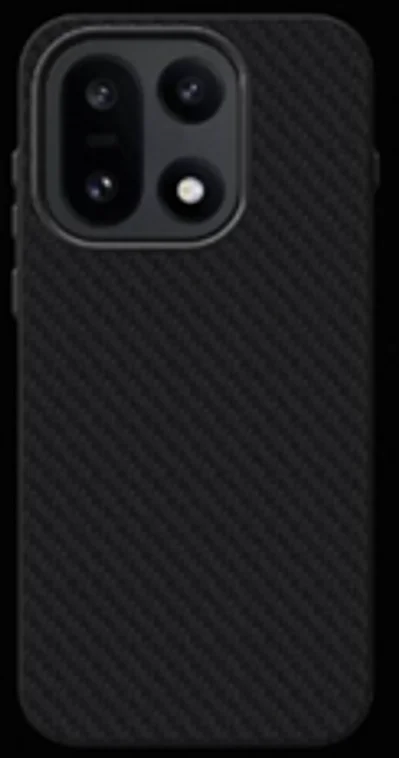 Защитный чехол для OnePlus 15 органо-силиконовый под карбон c MagSafe черный (Black)