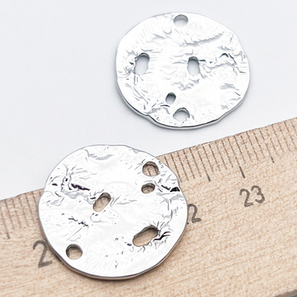 Подвеска-коннектор Луна, цвет серебро (родий), размер 20 мм, цена за 1 шт