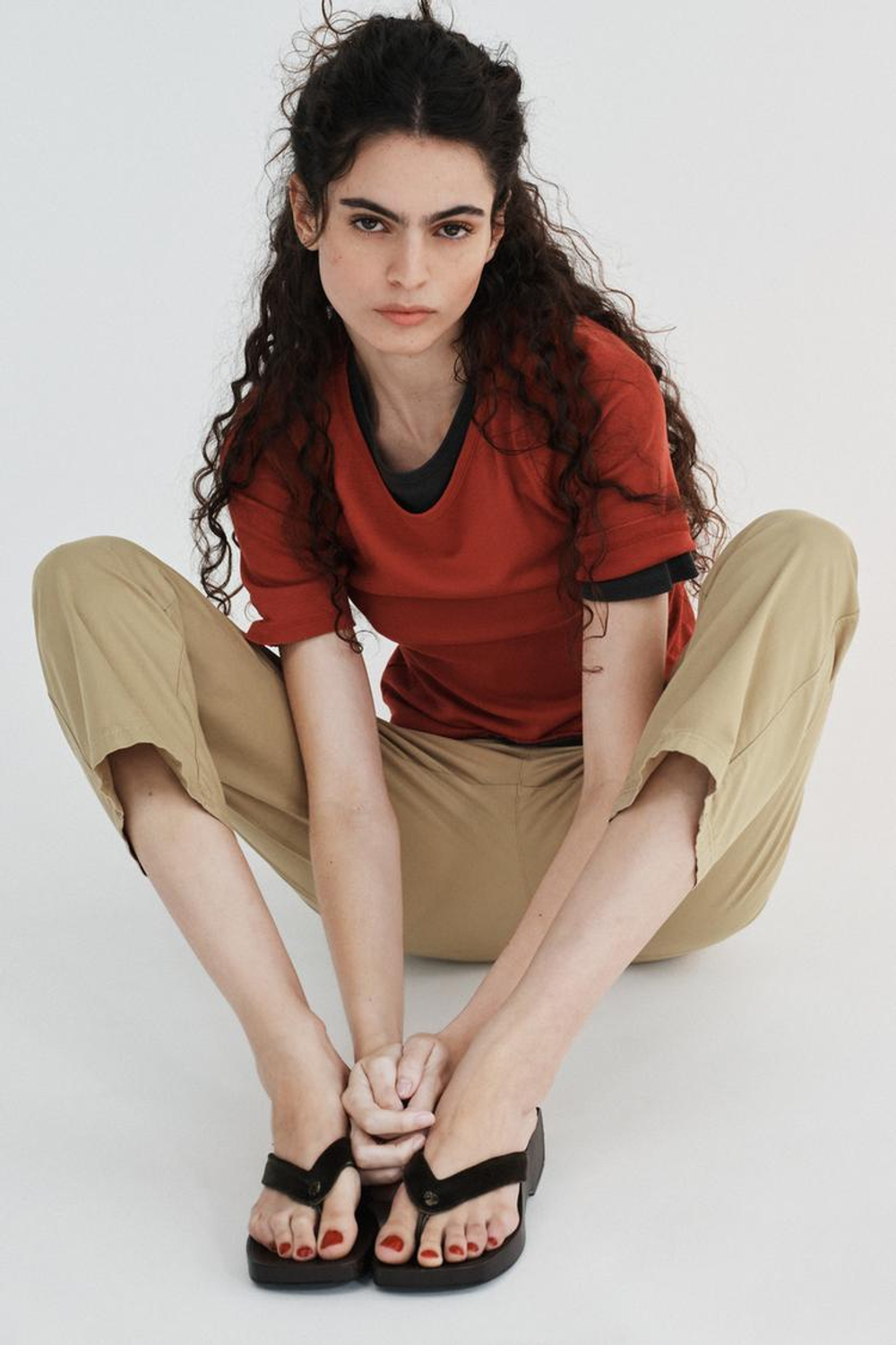 ZARA ФУТБОЛКА С ЭФФЕКТОМ ПОТЕРТОСТИ, КРАСНЫЙ