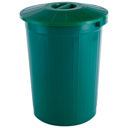 Бак круглый с крышкой 60л. (в уп 10шт.) (зеленый) арт.Б60Л-МТ001