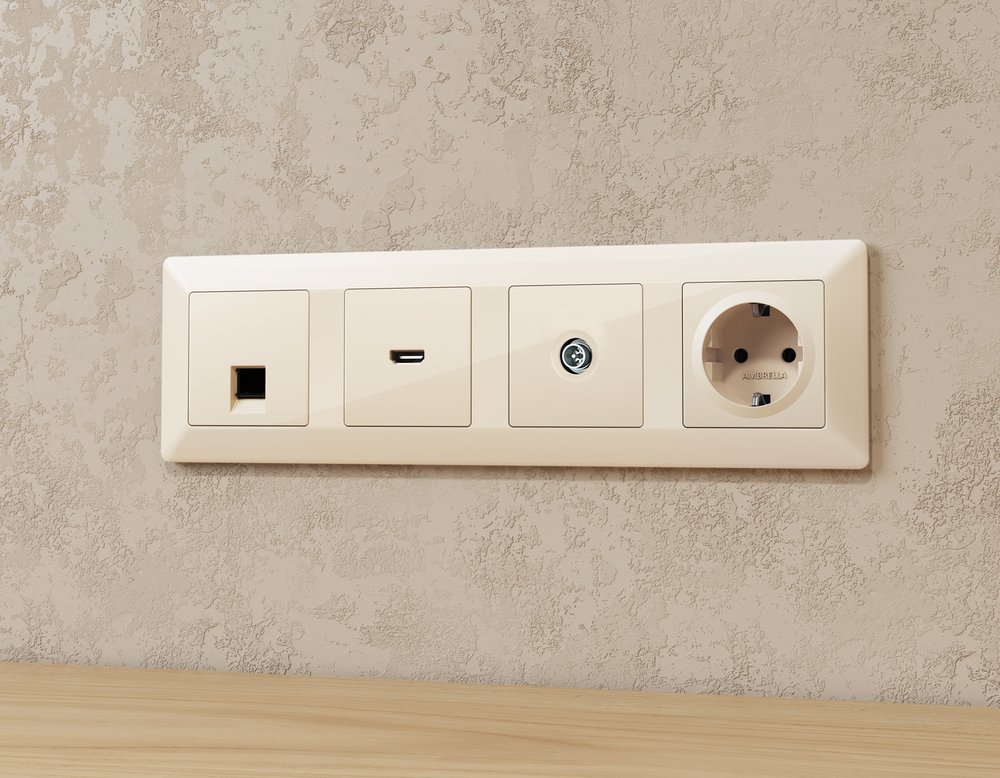 MA313005 Комплект механизма TV розетки оконечной экранированной 5-1000MHz 3dB ALFA Бежевый глянец QUANT (AP3130, VM199)