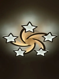 Люстра потолочная светодиодная с пультом ДУ Rivoli белая 140 Вт 3620-4824К, светильник на кухню, в детскую, в спальню