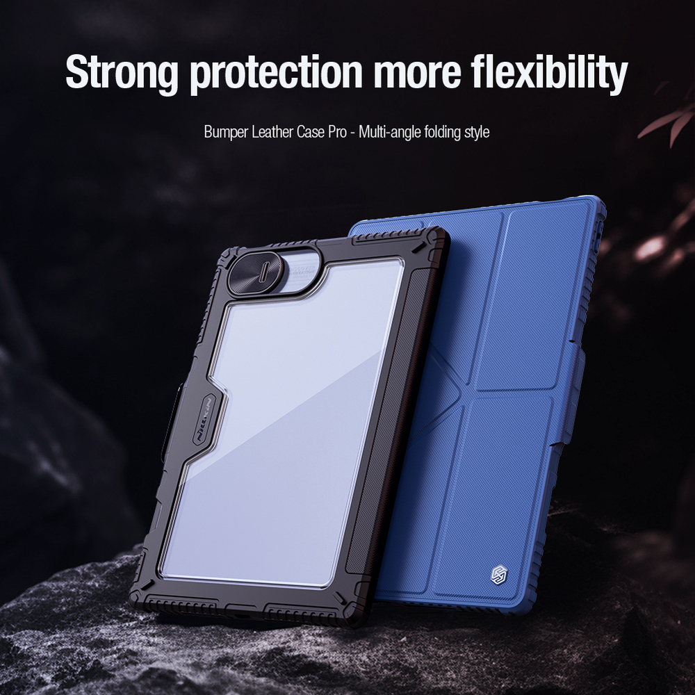 Чехол книжка от Nillkin для планшета Huawei Mate Pad Pro 13.2, серия Bumper Pro Case-Multi Angle Folding Style, многофункциональный складной