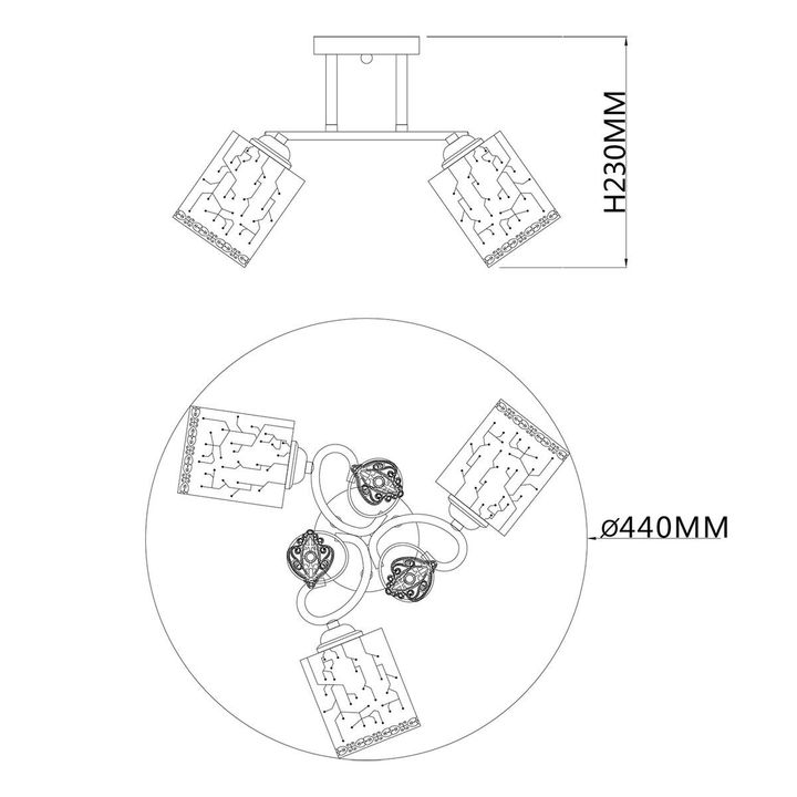 Потолочная люстра Escada Neulia 1118/3PL