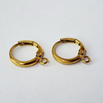 Ювелирные швензы, сталь, 2я позолота, швензы колечки, цена за пару