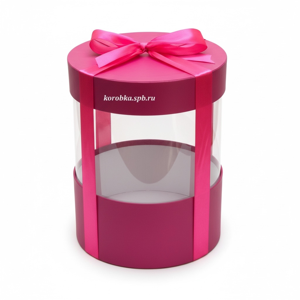 Коробка аквариум 16 см Цвет : Фуксия.