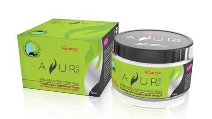 Крем для лица Maurya Ayur plus для сухой кожи Миндаль и лимонная трава 50 мл.