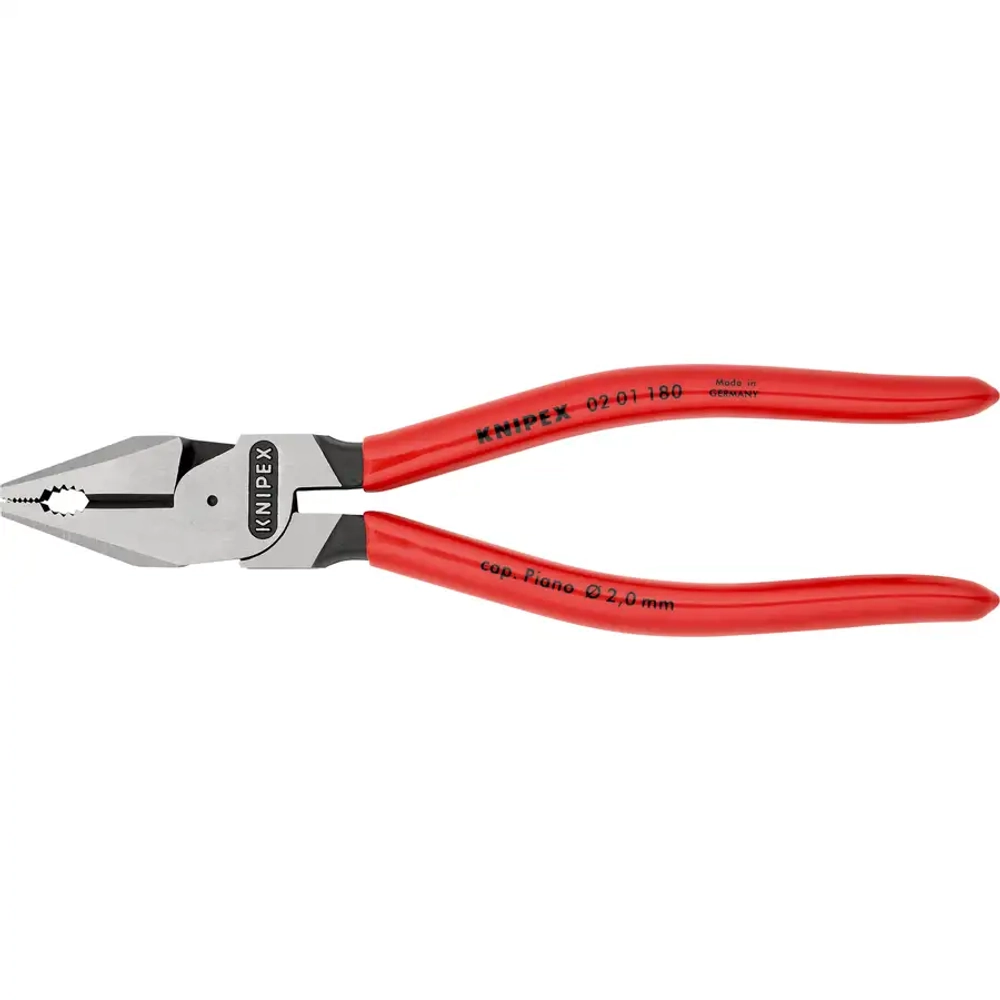 Плоскогубцы комбинированные особой мощности черненые 180 мм Knipex 02 01 180
