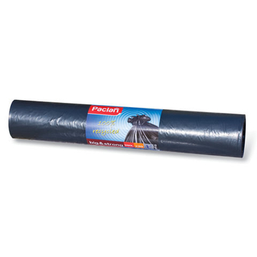 Мешки для мусора 240 л, черные, в рулоне 20 шт., ПВД, 35 мкм, 140×90 см.