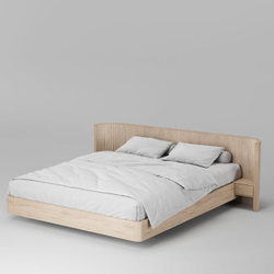 Кровать Эклипс с тумбами 160x200 (беленый дуб), высота 96 см