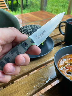 🏆Кухонный нож Alexander S N690 Camo G10