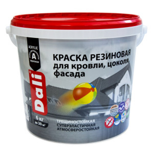 Краска резиновая DALI фасадная БАЗА А 6кг