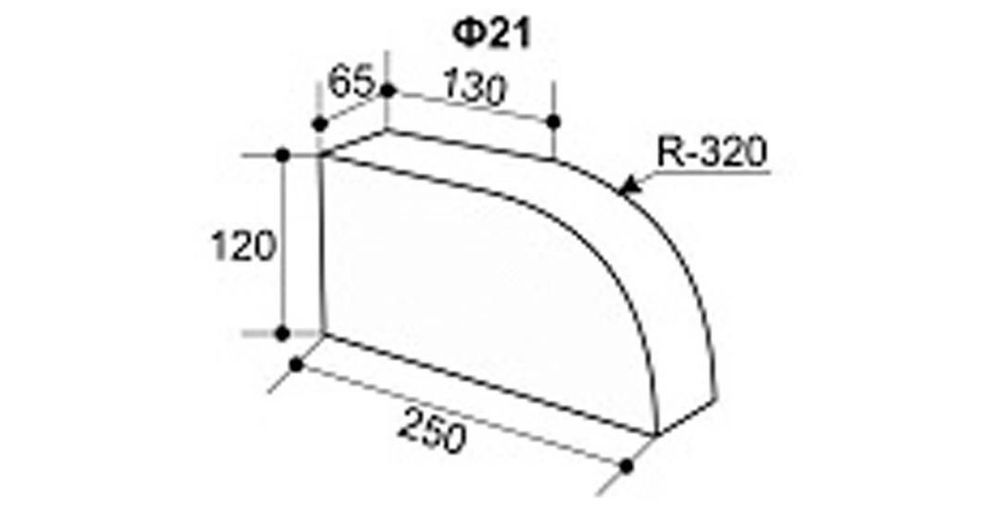 Кирпич полнотелый (М-125 (г.Энгельс) 320 шт фасонный рядовой Ф 21)