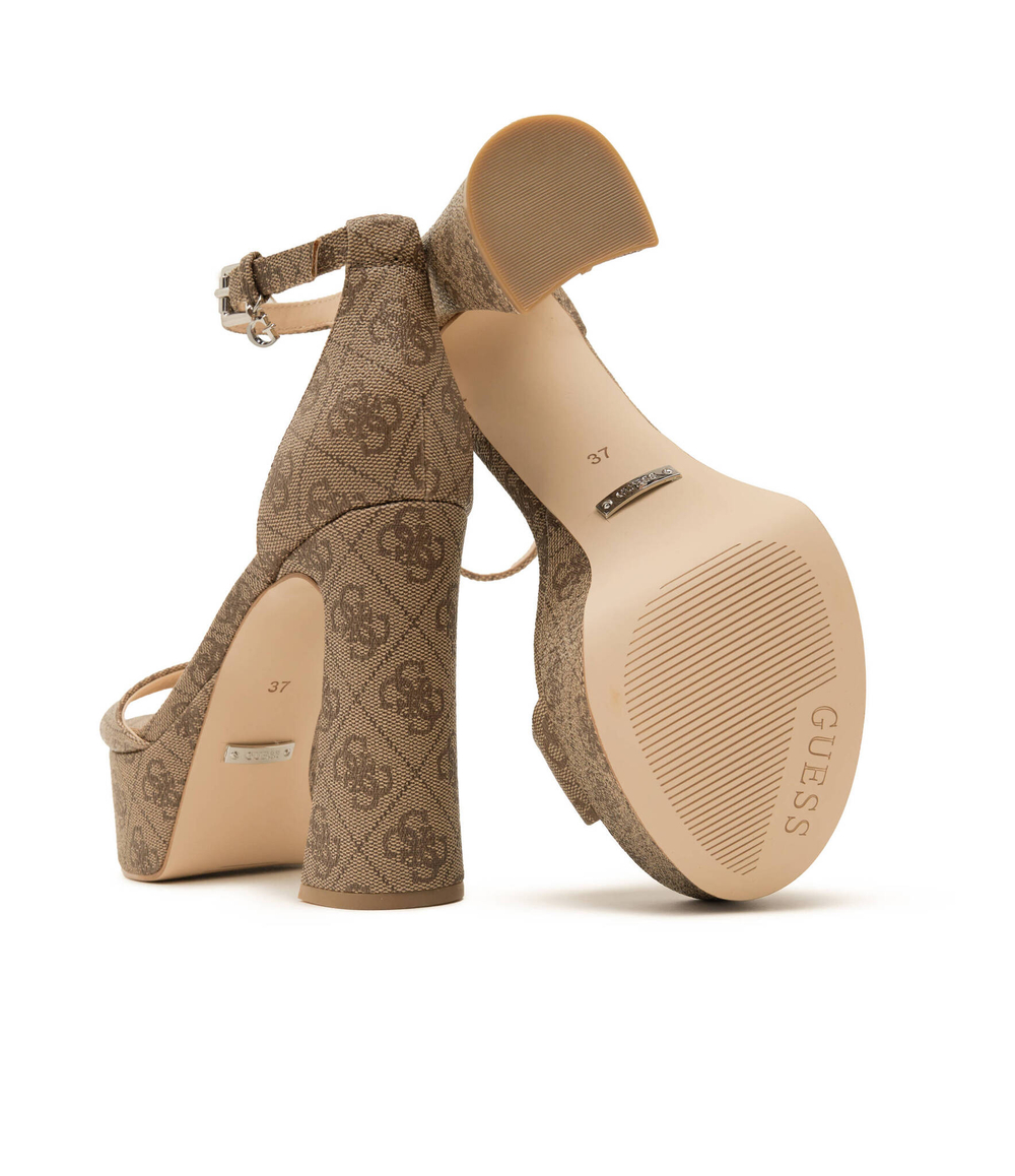 Босоножки на каблуке Guess - бежевый(FLJDS2 FAL03)