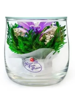 натуральные цветы в стекле, вакуум 05.21