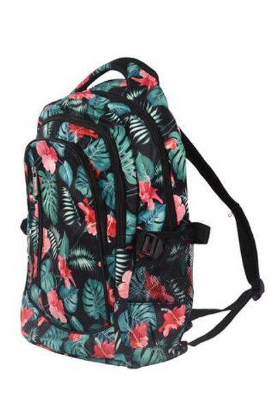 Рюкзак школьный, 46*32*13см, 3отделения, 1карман, цветы