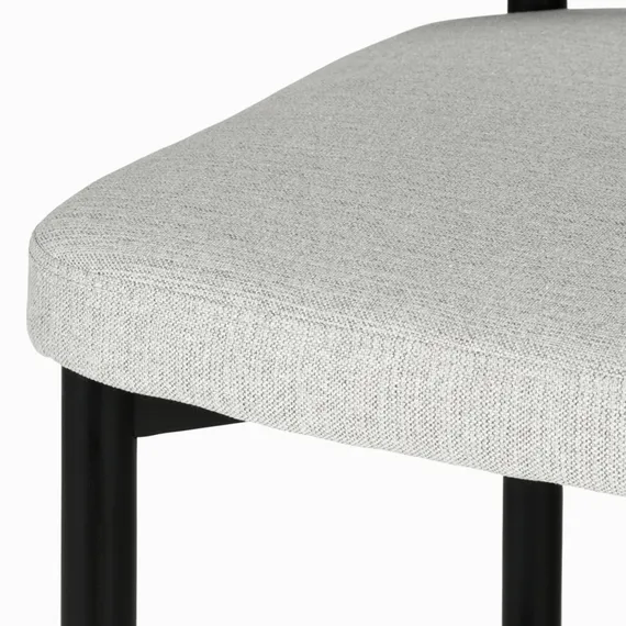 Полубарный стул Jeff, серая ткань, черные ножки