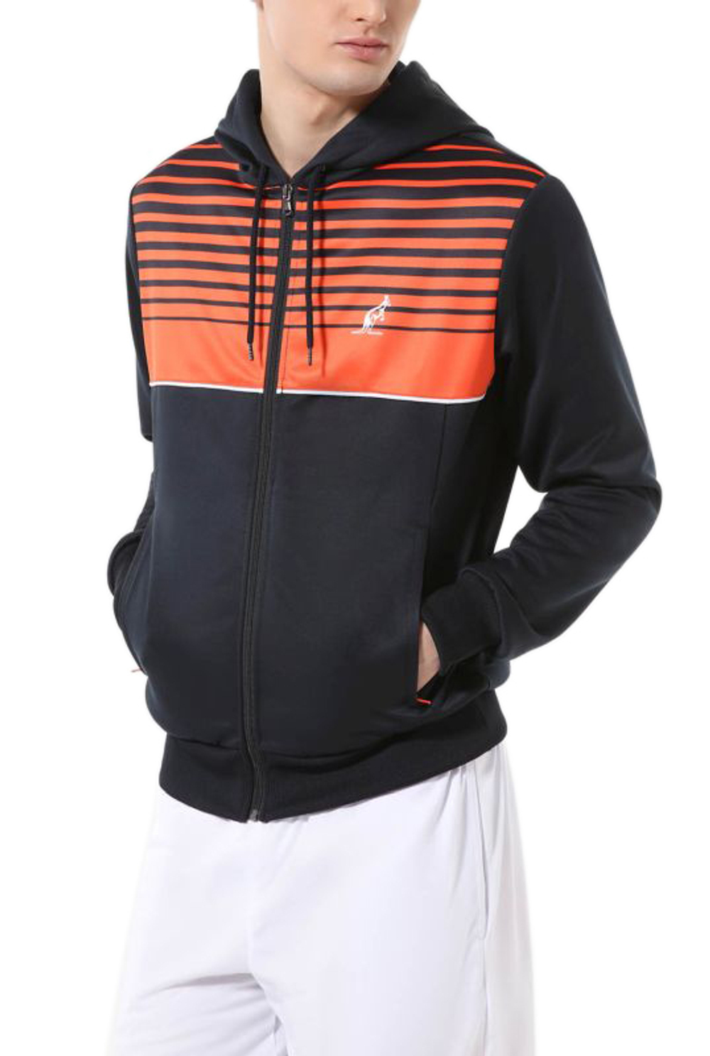 Мужская теннисная кофта Australian Double Lines Jacket - blue navy