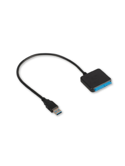 Cablexpert Адаптер USB3.2 Gen1 на SATA 2.5"/3.5" HDD/SSD, питание 12V/2A, Sata3, 5 Гбит/с, пакет (A-USB3-SATA3-3.5)