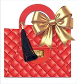 Конверт для денег "Сумочка "Красная" с атласной лентой" 90000535