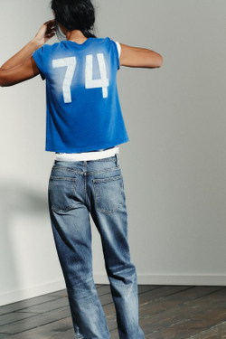 ZARA ДЖИНСЫ TRF WIDE-LEG С РАЗРЕЗАМИ И СРЕДНЕЙ ПОСАДКОЙ, СИНИЙ