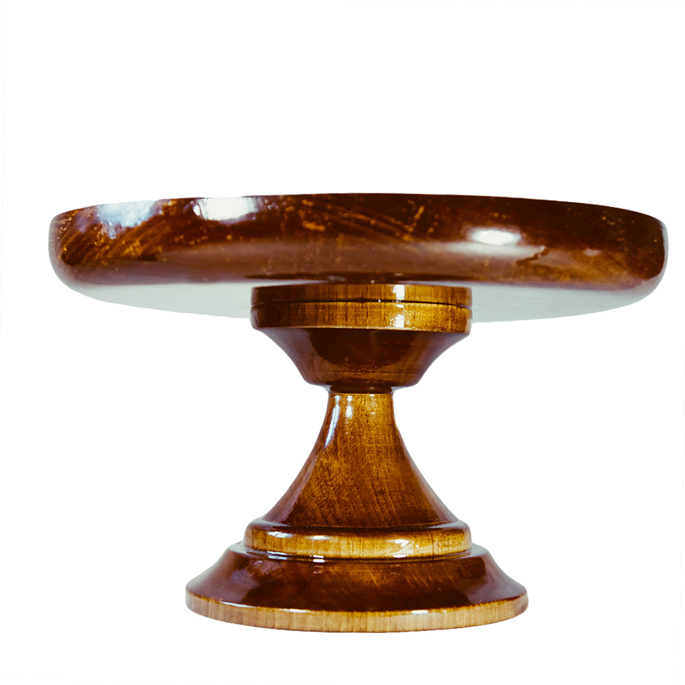 Деревянная тортница, подставка для копкейков и тортов из сибирского кедра 250мм. TR2