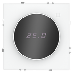 Терморегулятор электронный VOLTUM S70 с индикацией и датчиком, для теплого пола, (белый матовый)