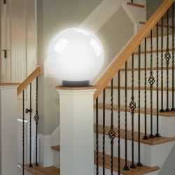 Садово-парковый светильник ЭРА НТУ 01-60-201 шар опаловый на опору / кронштейн IP44 Е27 max60Вт d200mm