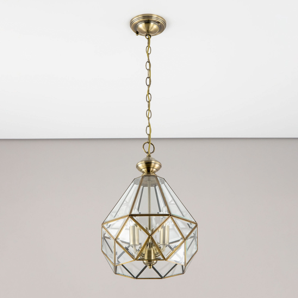 Citilux Витра-1 CL442130 Люстра подвесная витражная Бронза