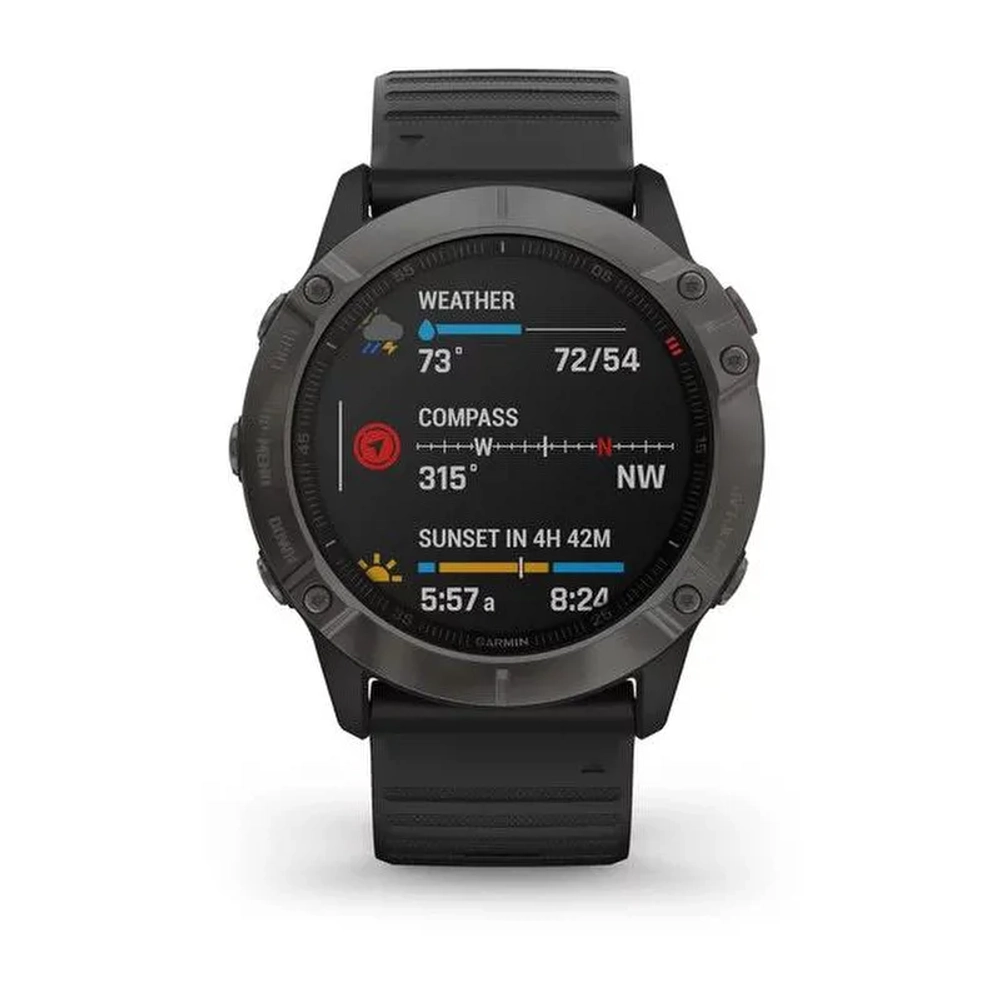 Смарт-часы Garmin Fenix 6X Sapphire, серый, 010-02157-11