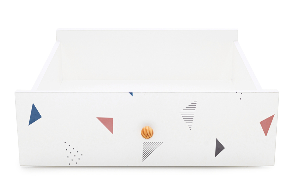 Ящики для кровати Бельмарко Stumpa Треугольники розовый синий