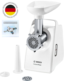 Мясорубка Bosch CompactPower 500W White MFW3910W