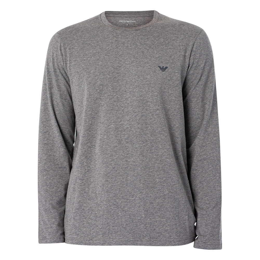 Мужская пижама серая толстовка, фиолетовые штаны Emporio Armani 111789_4F720 15449