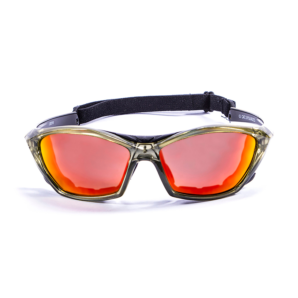 Спортивные очки OCEAN Lake Garda Transparent Green / Revo Orange Polarized lenses