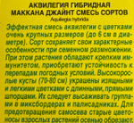 Аквилегия Маккана Джайнт, смесь сортов СМЦ-354