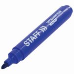 Маркер перманентный (нестираемый) STAFF "Basic" PM-733, СИНИЙ, круглый наконечник, 2,5 мм, 150732