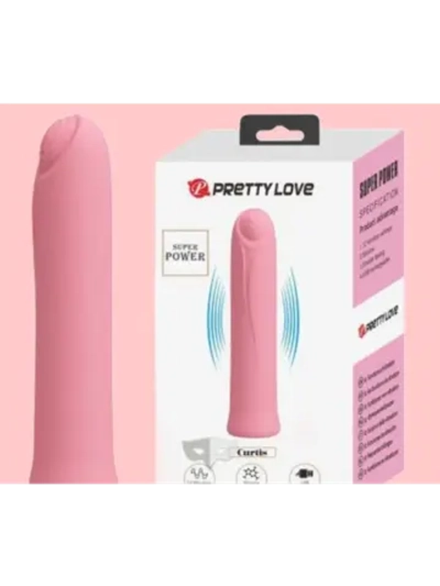 Нежно-розовый мини-вибратор Curtis