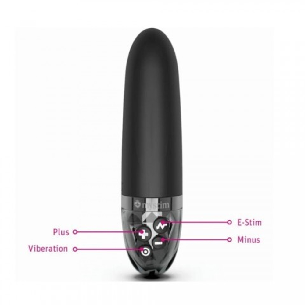 Вибратор Mystim Sleak Freak с электростимуляцией, черный