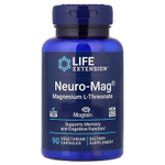Life Extension, Neuro-Mag®, L-треонат магния, 90 вегетарианских капсул (48 мг в 1 капсуле)