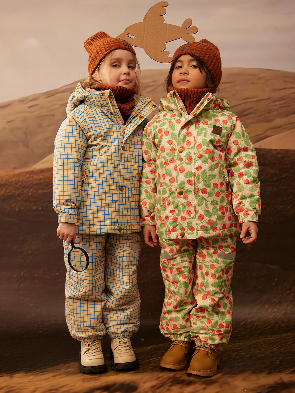 ПРЕДЗАКАЗ Брюки утеплённые демисезонные Mjölk Graphic Check, утеплитель 120гр/м2