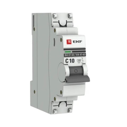 Выключатель автоматический модульный 1П 10А  4.5кА BA 47-63 PROxima EKF